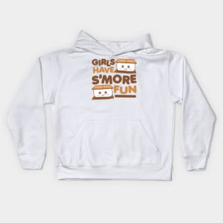 Girls Have Smore Fun Camping S'more Camper Glamping Kids Hoodie